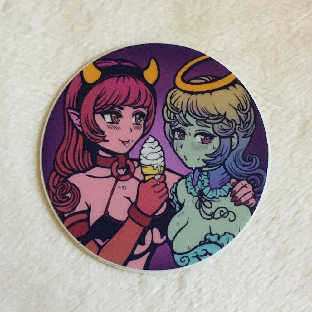 4/$25 Retro 90s 'Devils and Angels' Sticker